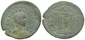 Pamphylia, Side, Salonina (wife of Gallienus) Æ (30mm, 16.93 g). AD 254-268. KOPNHΛIA CAΛΩ-NINA CЄB, draped bust right, wearing stephane, set on cresc...