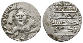Seljuks of Rum, Ghiyath al-Din Kay Khusraw II AR Dirham. (21mm, 2.99 g) Lion advancing to right, two stars. / Name and title in four lines; mint and d...