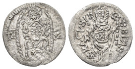 DALMATIA, Ragusa. Late XVI Century. AD. AR Grossetto (6m, 0.54 g). Christ seated facing, right hand raised in benediction and holding gospels - engrav...