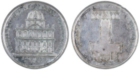 Marie I & Pierre III 1777-1786
Médaille en argent, 1779, commé- moration de la Fondation de l'Église du Très Saint Cœur de Jésus,
AG 54.38 g. 53 mm
Av...