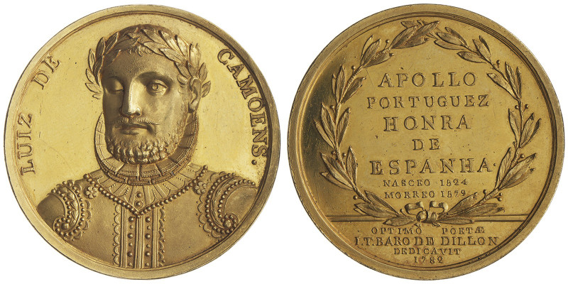 Marie I & Pierre III 1777-1786
Médaille en or, 1782, dédiée à la Mémoire de Camõ...