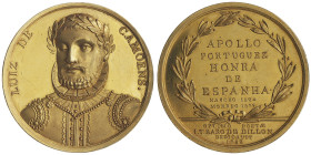 Marie I & Pierre III 1777-1786
Médaille en or, 1782, dédiée à la Mémoire de Camões par le Baron de Dillon, AU 29.75 g. 40 mm
Avers : LUIZ DE CAMOENS
R...