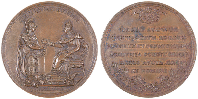 Marie I & Pierre III 1777-1786
Grande médaille en Bronze, 1783, dédiéee par l'Ac...