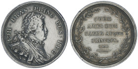 Jean, Prince Régent (1799-1816)
Médaille en argent, 1800, José António do Valle - Répétition par le graveur José António do Valle,
AG 15.59 g. 32 mm
A...