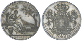 Jean, Prince Régent (1799-1816)
Médaille en argent, 1802, Compagnie Royale du Nouvel Etablissement pour la Filature et le Retordage de la Soie, AG 54....
