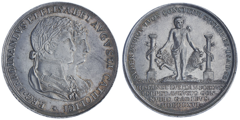 Jean, Prince Régent (1799-1816)
Médaille en argent, 1816, Cadix commémoration du...