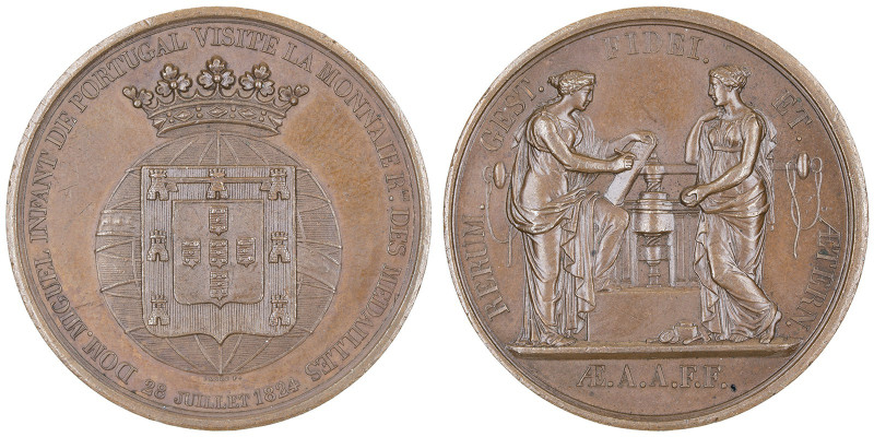 Jean VI le Clément 1816-1826
Médaille en Bronze, 1824, Commémoration de la Visit...