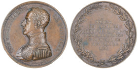 Marie II 1826-1828
Médaille en bronze, 1827 , Commémoration de la nomination de D. Miguel au poste de régent du Portugal, AE 62.24 g. 50 mm par D. Cha...