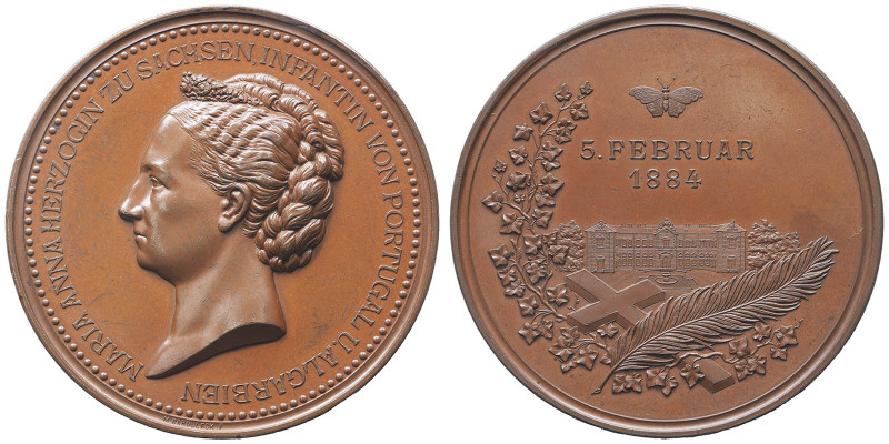 Pierre V 1853-1861
Médaille en bronze allemande, 1884, Maria Anna Herzogin Zu Sa...
