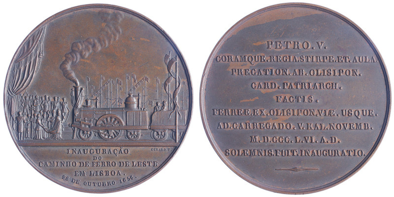 Pierre V 1853-1861
Médaille en bronze commémora- tion de l'inauguration du chemi...