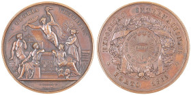 Médaille en bronze Commémoration de l'exposition Internationale, Porto 1865, par C. Wiener AE 79 g. 60 mm Conservation : Superbe