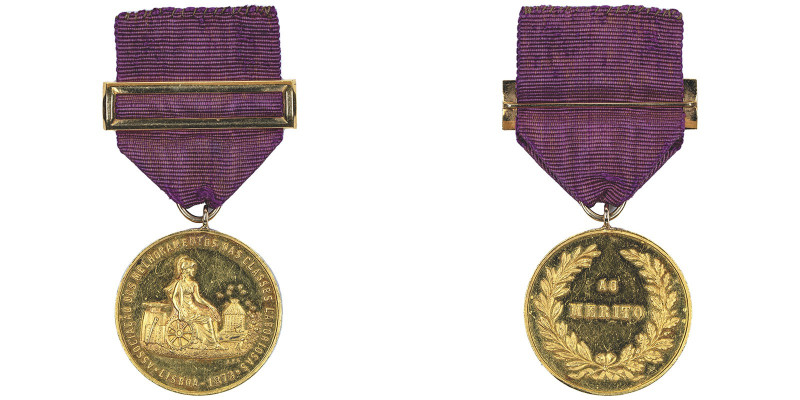 Médaille en or, Association pour l'Amélioration des Classes Ouvrières, 1873 - A....