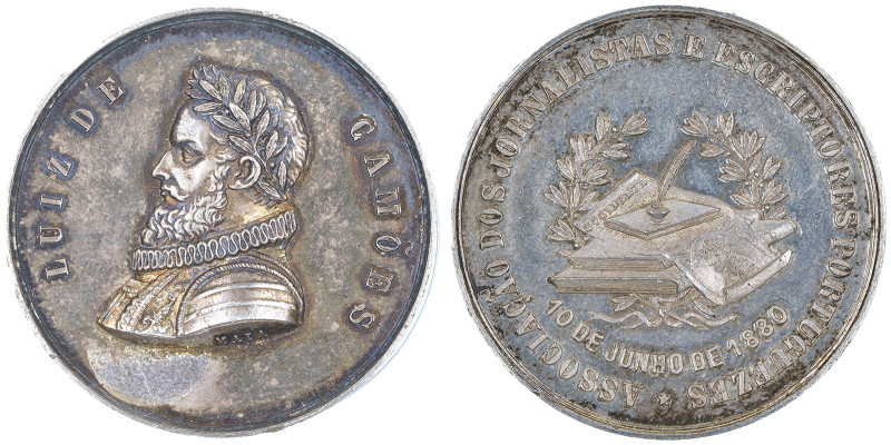 Médaille en argent, 1880, Luiz de Camoes, Association des journa- listes et écri...