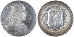 Médaille en argent, 1882, commémoration du Centenaire du Marquis de Pombal ; frappéee par le Club de Regatas Guanabarenses de Rio de Janeiro,
AG 78.55...