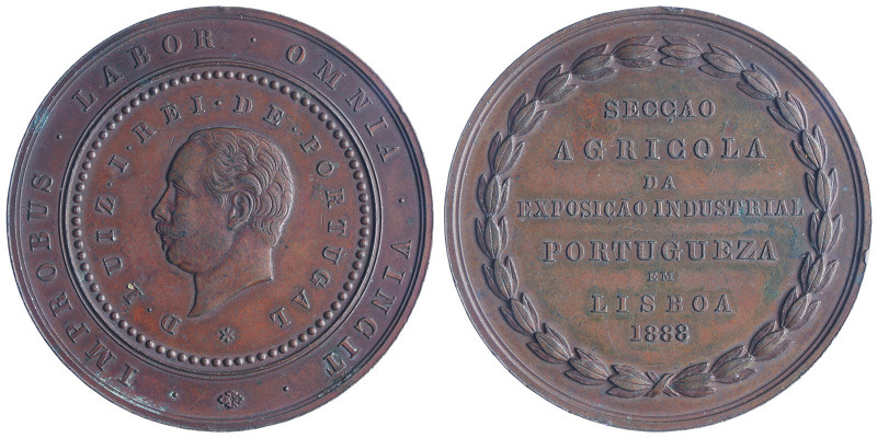 Médaille en bronze, 1888, Exposition Industrielle Portugaise de Lisbonne,
AE 65....