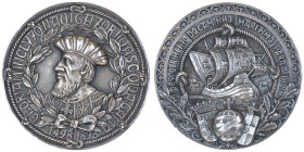Charles Ier 1889-1908
Grande médaille en argent, 1898, commémoration du quatrième centenaire de la découverte du chemin maritime par l'Inde,
AG 760 g....