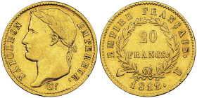 Premier Empire 1804-1814 20 Francs, Turin, 1812 U,
AU 6.45 g.
Ref : G. 1025, Pag. 23, Fr. 515 Conservation : NGC XF 45 Quantité : 7339 exemplaires. Ra...
