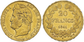 Louis Philippe 1830-1848
20 Francs, Lille, 1841 W, AU 6.45 g.
Ref : G.1031, Fr. 562 Conservation : NGC XF 45