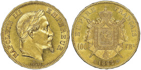 100 Francs, Strasbourg, 1862 BB, AU 32.25 g.
Ref : G.1136, Fr. 581
Conservation : NGC MS 61
Quantité : 3078 exemplaires. Rare