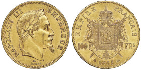 100 Francs, Paris, 1865 A, AU 32.25 g. Ref : G. 1136, Fr. 580 Conservation : NGC MS 61 Quantité : 1517 exemplaires. Très Rare