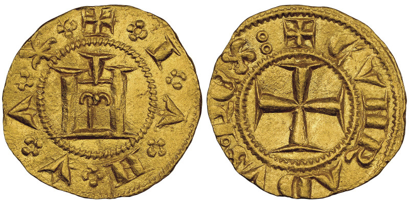 Gênes
Repubblica 1139-1339
Quartarola, AU 0.87 g. Avers : IANVA Château
Revers :...