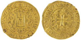 Dogi a vita 1339-1528
Simon Boccanegra Doge I 1339-1344 Genovino, G, AU 3.4 g.
Ref : MIR 28, Fr. 354 Lun. 26 Conservation : TTB. Traces de Monture.