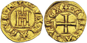 Dogi a vita 1339-1528
Simon Boccanegra Doge I 1339-1344 
Quartarola, AU 0.86 g.
Ref : MIR 31 (R), CNI 93/113, Fr. 356, Lun. 28
Conservation : NGC MS 6...