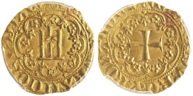 Charles VI, Roi de France 1396-1409
Genovino, AU 3.55 g.
Ref : MIR 53/1 (R3), Fr.401, Dupl 421 Lun 53 Conservation : PCGS MS 64. Le plus bel exemplair...