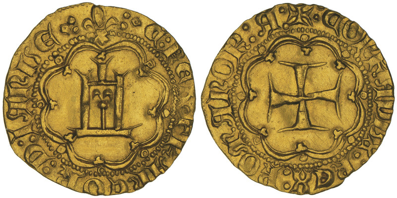 Charles VII, Seigneur de Gênes 1458-1461
Ducato, AU 3.58 g.
Avers : C REX FRANCO...