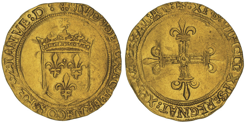 Louis XII, Seigneur de Gênes pour la deuxième fois (1508-1512)
Écu d'or au solei...