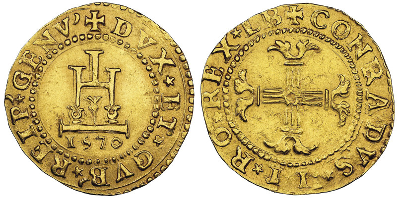 Dogi biennali, II fase 1541-1637 Mezza Doppia, 1570 LB, AU 3.37 g.
Ref : MIR -, ...