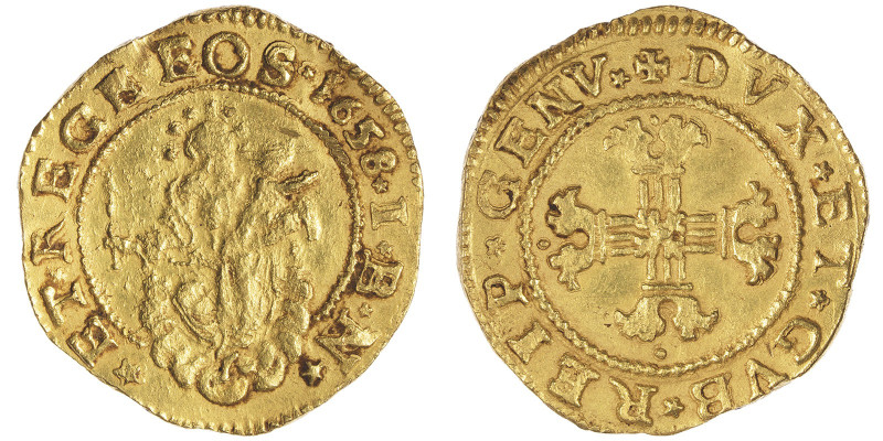 Dogi biennali III Fase 1637-1797 Mezza doppia 1658, AU 3.35 g. Ref : MIR 262/8(R...