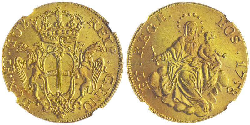 Dogi biennali III Fase 1637-1797
100 Lire, 1758, AU 28.1 g.
Ref : MIR 270/1 (R3)...