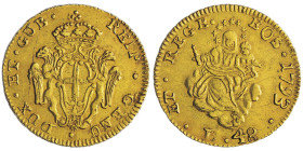 Dogi biennali III Fase 1637-1797 48 Lire, 1793, AU 12.56 g.
Ref : MIR 276/2 (R), Fr. 445, Lun.361 Conservation : TTB