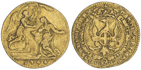 Carlo Emanuele III, Primo Periodo 1730-1755
Mezzo Zecchino, Turin, 1744, AU 1.7 g.
Ref : Cud 1027a (R5), MIR 917a (R5), Biaggi 784c, Fr.1113
Conservat...