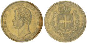 Carlo Alberto 1831-1849
20 lire, Torino, 1847 (P), AU 6.45 g. 
Ref : Cud. 1156z, MIR.1045, Pag. 205 
Conservation : TTB/SUP. Sigillata Montenegro