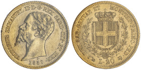 Vittorio Emanuele II, Re di Sardegna 1849-1861
20 Lire, Genova, 1859, AU 6.45 g. Ref : Cud. 1167r, MIR 1055, Pag.354 Conservation : Superbe. Sigillata...