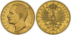 Vittorio Emanuele III 1900-1946
100 Lire, Roma, 1903 R, AU 32.25 g.
Ref : Cud. 1227a (R2) ,MIR 1114a, Pag. 638, Fr. 22 Conservation : NGC MS 62. Super...