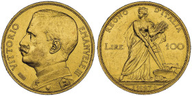 Vittorio Emanuele III 1900-1946
100 Lire Aratrice, Roma, 1927 R, Emissione per numismatici, AU 32.25 g.
Ref : Cud. 1228b (R4), MIR 1115, Pag. 643 
Con...