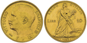 Vittorio Emanuele III 1900-1946
10 Lire Aratrice , Roma, 1927 R, Emissione per numismatici AU 3.22 g.
Ref : Cud. 1245c (R4) ,MIR 1131 , Pag. 690, Fr. ...