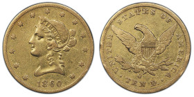 10 Dollars, New Orleans, 1860 O , AU 16.72 g.
Ref : Fr.156, KM#66.2
Conservation : PCGS VF 20