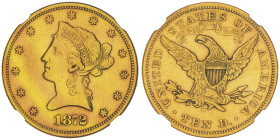 10 Dollars, San Francisco, 1872 S, AU 16.72 g.
Ref : Fr.160, KM#102
Conservation : NGC XF 45