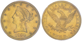 10 Dollars, San Francisco, 1900 S, AU 16.72 g.
Ref : Fr.160, KM#102
Conservation : PCGS AU 58