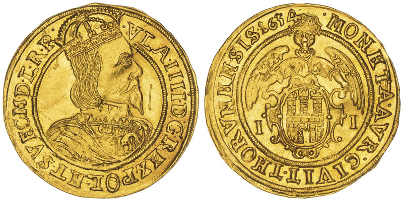 Poland Vladislaw IV Vasa, 1632-1648
Ducat, 1634, AU 3.48 g.,
Ref : Fr.58, Kaleni...