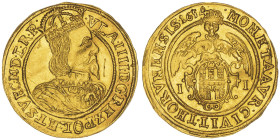 Poland Vladislaw IV Vasa, 1632-1648
Ducat, 1634, AU 3.48 g.,
Ref : Fr.58, Kaleniecki 255
Conservation : rayure et pliée sinon Superbe. Très Rare
