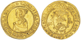 Sweden, Königin Christina, 1632-1654
Ducat, Reval, 1650, AU 3.46 g. graveur Gerhard Philip
Avers : CHRISTINA D : G : SVEC GOTH VAND . Q REGINA 
Revers...