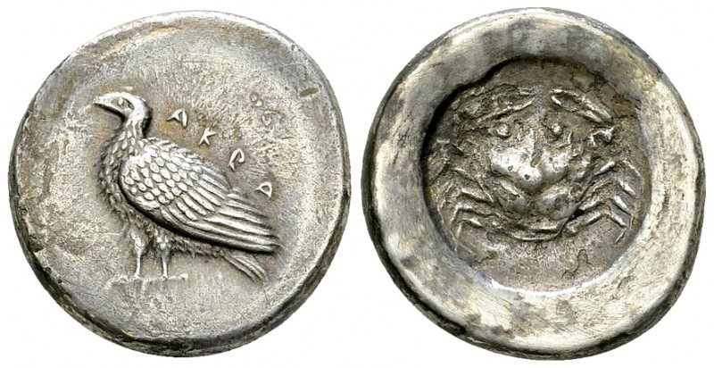 Akragas AR Didrachm, c. 500-490 BC 

Sicily, Akragas . AR Didrachm (20-21 mm, ...