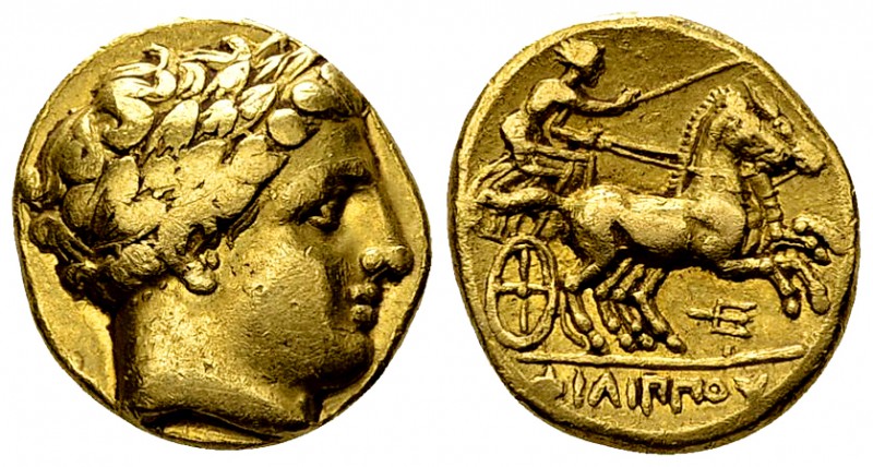 Philippos II AV Stater, Amphipolis mint 

Kings of Macedon. Philip II (359-336...