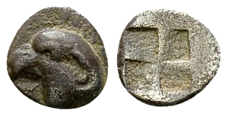 Kyme AR Hemiobol, c. 480-450 BC 

Aeolis, Kyme . AR Hemiobol (8 mm, 0.43 g), c...