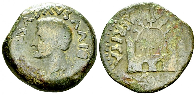 Tiberius AE27, Emerita 

 Tiberius (14-37 AD). AE27 (10.86), Emerita (Mérida)....